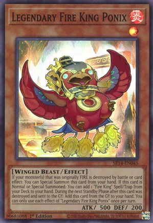 Image of Legendary Fire King Ponix (SR14-EN045) - Structure Deck: Fire Kings Unlimited