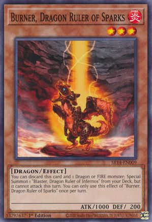 Image of Burner, Dragon Ruler of Sparks (SR14-EN009) - Structure Deck: Fire Kings Unlimited