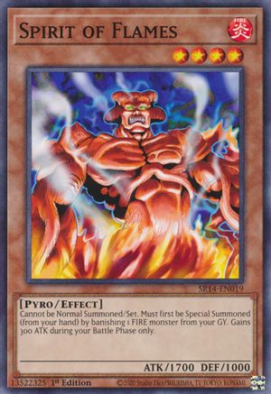 Image of Spirit of Flames (SR14-EN019) - Structure Deck: Fire Kings 1st Edition