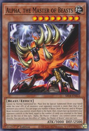Image of Alpha, the Master of Beasts (SR14-EN022) - Structure Deck: Fire Kings 1st Edition