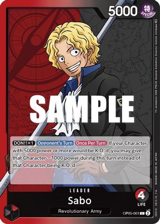 Image of Sabo (001) (OP05-001) - Awakening of the New Era
