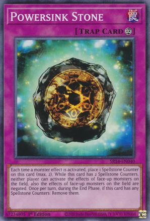 Image of Powersink Stone (SR14-EN040) - Structure Deck: Fire Kings 1st Edition