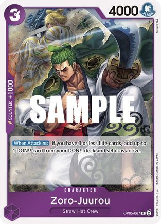 Image of Zoro-Juurou (OP05-067) - Awakening of the New Era Foil