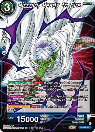 Image of Piccolo, Ready to Fire (Zenkai Series Tournament Pack Vol.6) (P-557) - Tournament Promotion Cards