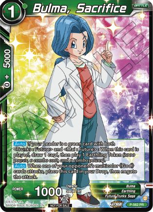 Image of Bulma, Sacrifice (Zenkai Series Tournament Pack Vol.6) (P-562) - Tournament Promotion Cards