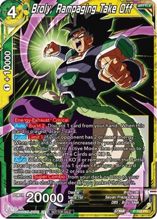 Image of Broly, Rampaging Take Off (Zenkai Series Tournament Pack Vol.6) (P-569) - Tournament Promotion Cards