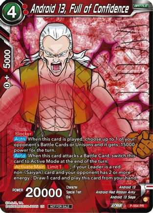 Image of Android 13, Full of Confidence (Zenkai Series Tournament Pack Vol.6) (Winner) (P-554) - Tournament Promotion Cards Foil