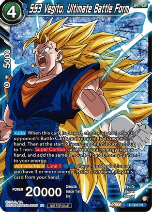 Image of SS3 Vegito, Ultimate Battle Form (Zenkai Series Tournament Pack Vol.6) (Winner) (P-560) - Tournament Promotion Cards Foil