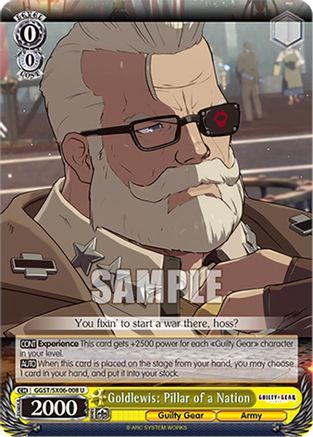 Image of Goldlewis: Pillar of a Nation (GGST/SX06-008 U) - Guilty Gear -Strive-