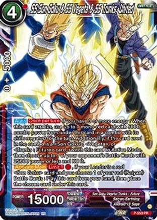 Image of SS Son Goku & SS Vegeta & SS Trunks, United (P-553) - Promotion Cards Foil