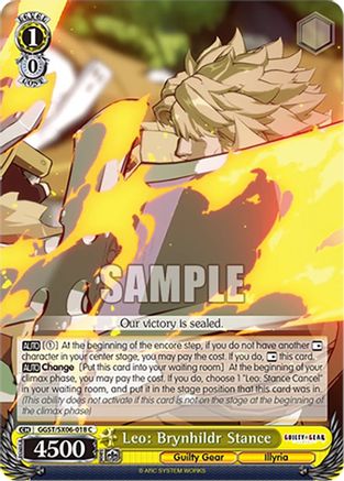 Image of Leo: Brynhildr Stance (GGST/SX06-018 C) - Guilty Gear -Strive-