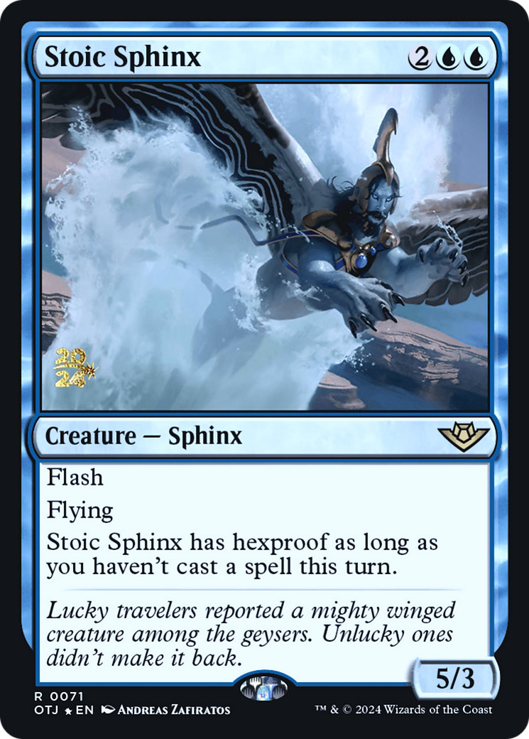 Image of Stoic Sphinx (PRE-071) - Outlaws of Thunder Junction Promos Foil