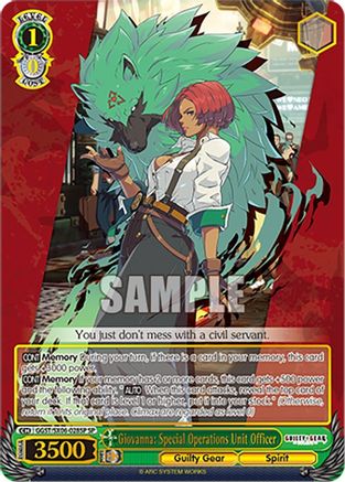 Image of Giovanna: Special Operations Unit Officer (SP) (GGST/SX06-028SP SP) - Guilty Gear -Strive-