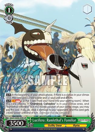 Image of Lucifero: Ramlethal's Familiar (SR) (GGST/SX06-038S SR) - Guilty Gear -Strive-