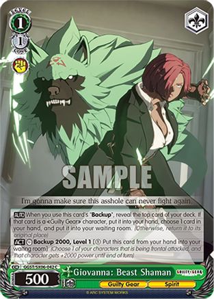 Image of Giovanna: Beast Shaman (GGST/SX06-042 C) - Guilty Gear -Strive-