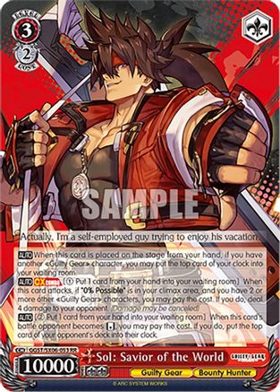 Image of Sol: Savior of the World (GGST/SX06-053 RR) - Guilty Gear -Strive-