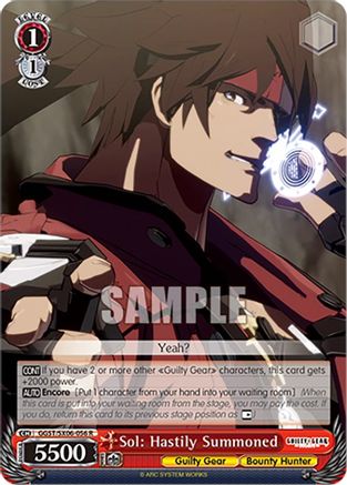 Image of Sol: Hastily Summoned (GGST/SX06-056 R) - Guilty Gear -Strive-