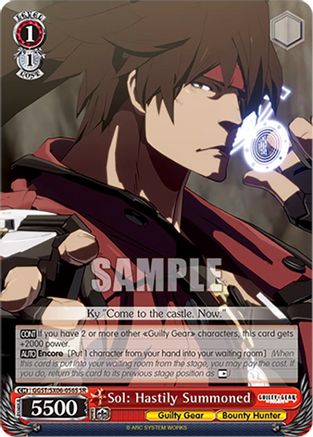 Image of Sol: Hastily Summoned (SR) (GGST/SX06-056S SR) - Guilty Gear -Strive-