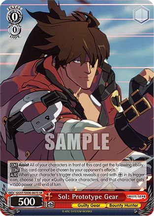 Image of Sol: Prototype Gear (SR) (GGST/SX06-061S SR) - Guilty Gear -Strive-