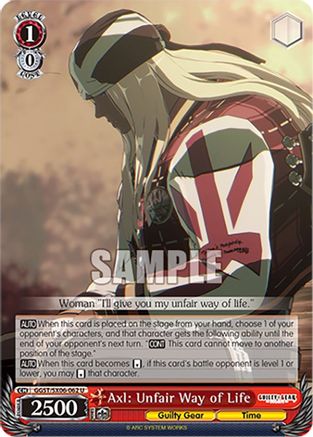 Image of Axl: Unfair Way of Life (GGST/SX06-062 U) - Guilty Gear -Strive-