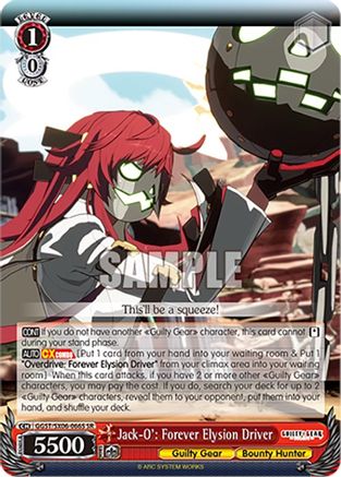 Image of Jack-O': Forever Elysion Driver (SR) (GGST/SX06-066S SR) - Guilty Gear -Strive-