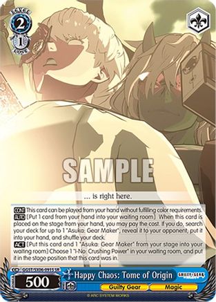 Image of Happy Chaos: Tome of Origin (SR) (GGST/SX06-091S SR) - Guilty Gear -Strive-