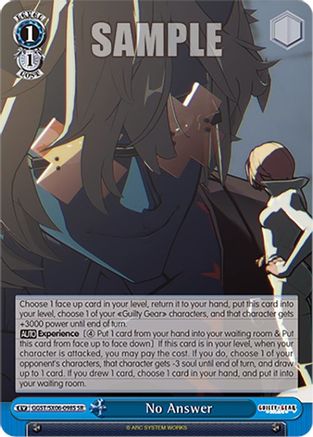 Image of No Answer (SR) (GGST/SX06-098S SR) - Guilty Gear -Strive-