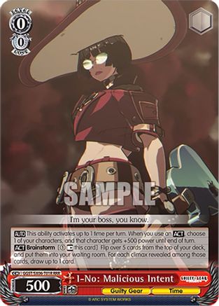 Image of I-No: Malicious Intent (RRR) (GGST/SX06-T01R RRR) - Guilty Gear -Strive-