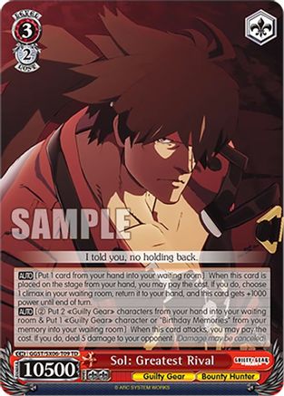 Image of Sol: Greatest Rival (GGST/SX06-T09 TD) - Guilty Gear -Strive-
