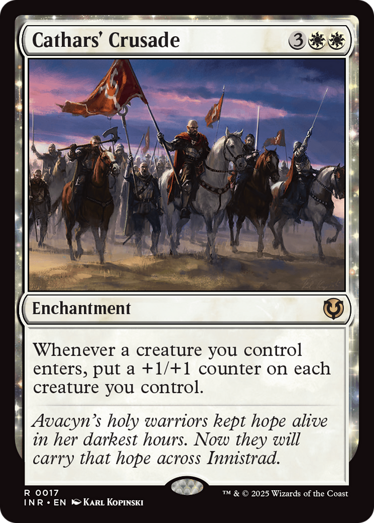 Image of Cathars' Crusade (INR-017) - Innistrad Remastered: (enchantment)