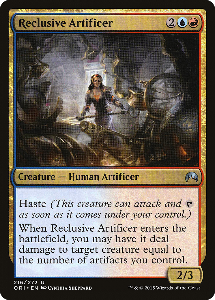 Image of Reclusive Artificer (ORI-216) - Magic Origins Foil