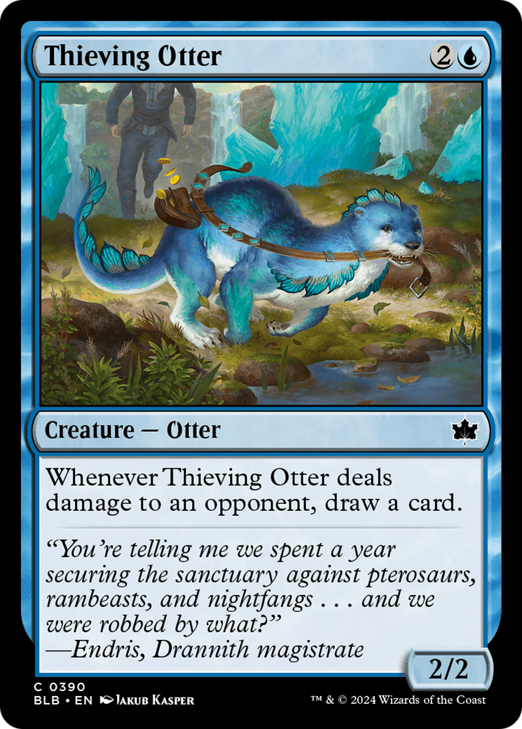 Image of Thieving Otter (BLB-390) - Bloomburrow Foil