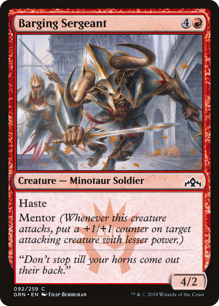 Image of Barging Sergeant (GRN-092) - Guilds of Ravnica Foil