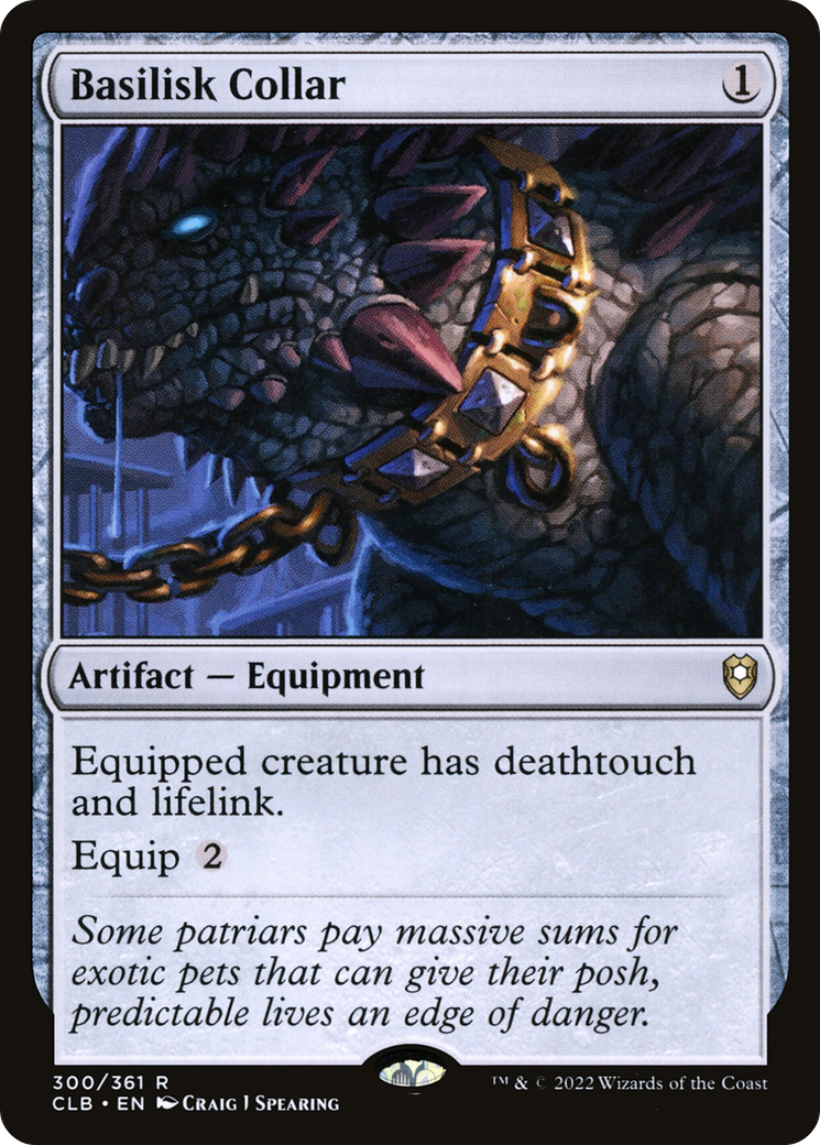 Image of Basilisk Collar (CLB-300) - Commander Legends: Battle for Baldur's Gate Foil
