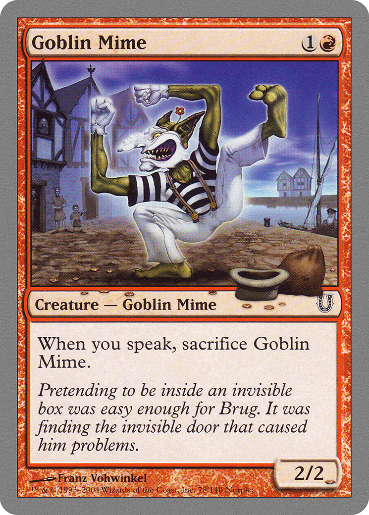Image of Goblin Mime (UNH-078) - Unhinged