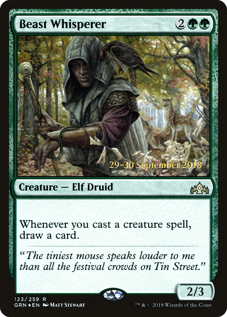 Image of Beast Whisperer (PRE-123) - Guilds of Ravnica Promos Foil