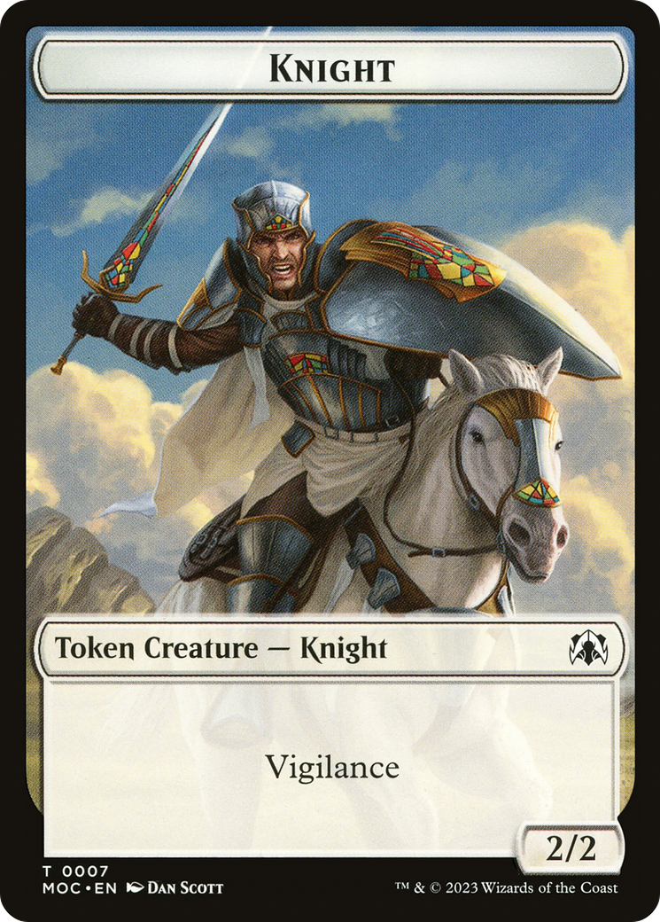 Image of Knight (TMOC-007) - March of the Machine Commander Tokens