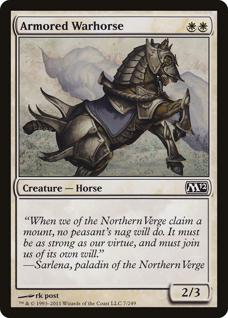 Image of Armored Warhorse (M12-007) - Magic 2012 Foil