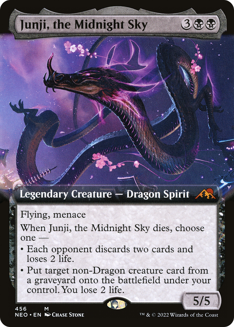 Image of Junji, the Midnight Sky (Extended Art) (NEO-456) - Kamigawa: Neon Dynasty: (Extended Art)