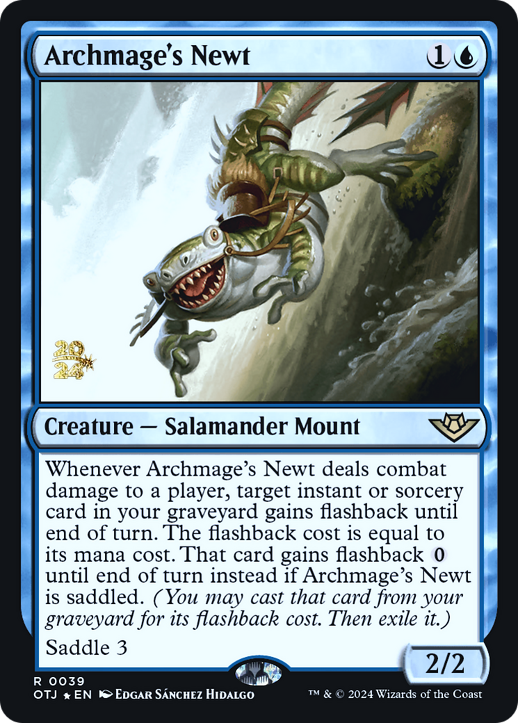 Image of Archmage's Newt (PRE-039) - Outlaws of Thunder Junction Promos Foil