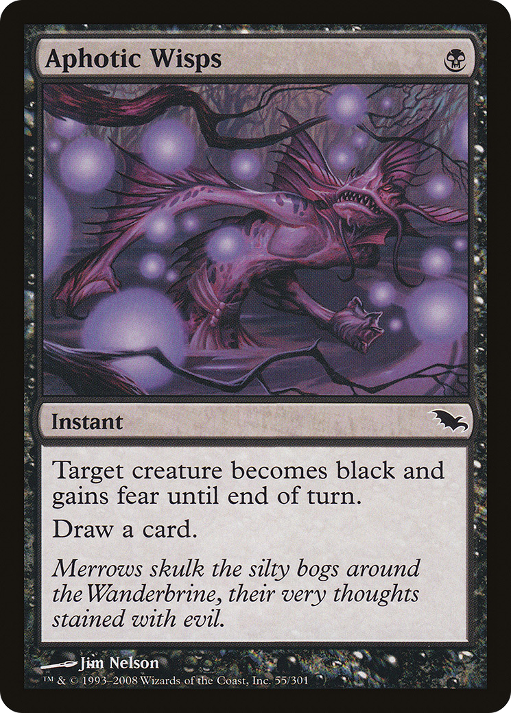 Image of Aphotic Wisps (SHM-055) - Shadowmoor Foil
