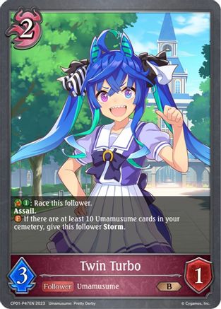 Image of Twin Turbo - P47EN (Foil) (CP01-P47EN) - CP01 Umamusume Pretty Derby
