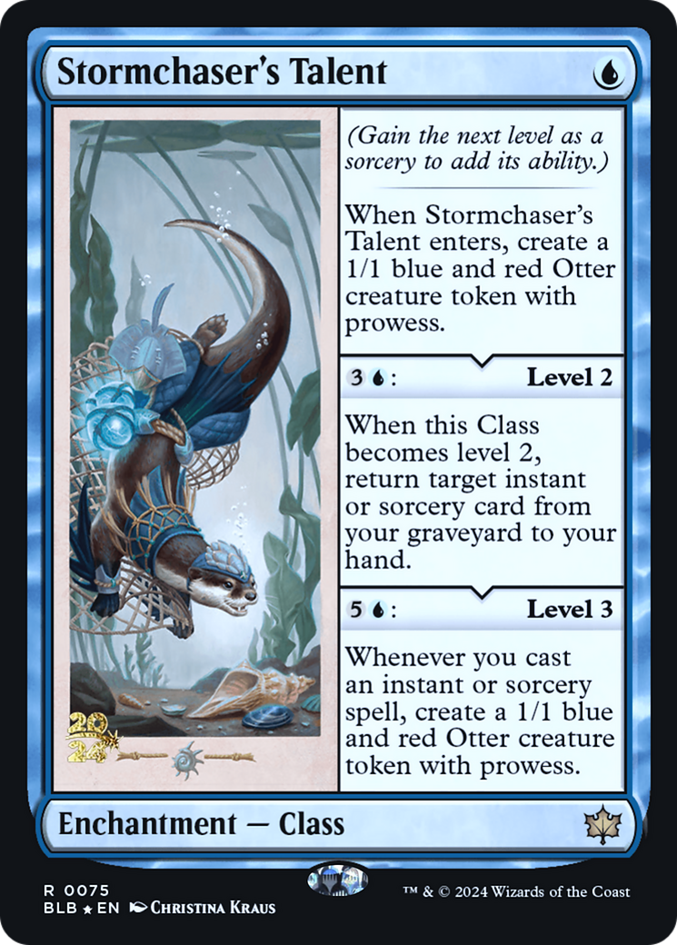 Image of Stormchaser's Talent (PRE-075) - Bloomburrow Promos Foil