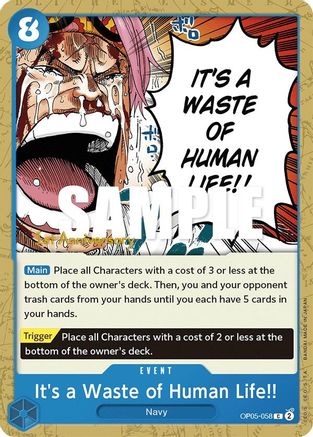 Image of It's a Waste of Human Life!! (OP05-058) - Awakening of the New Era: 1st Anniversary Tournament Cards
