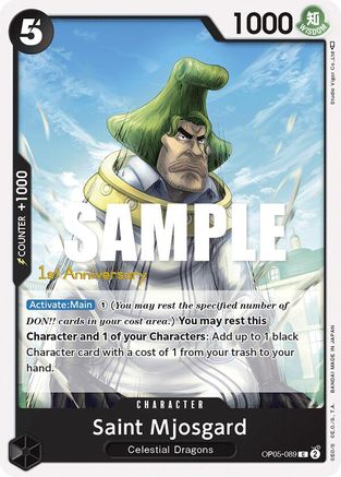 Image of Saint Mjosgard (OP05-089) - Awakening of the New Era: 1st Anniversary Tournament Cards