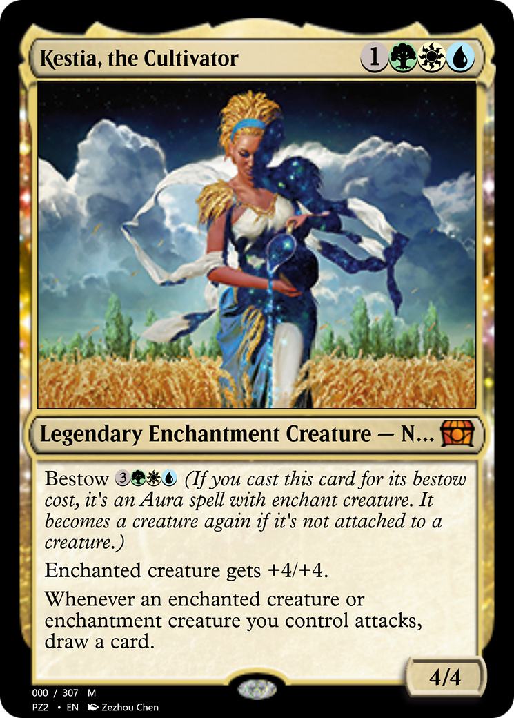 Image of Kestia, the Cultivator (PZ2-70699) - Treasure Chest: (enchantment) Foil