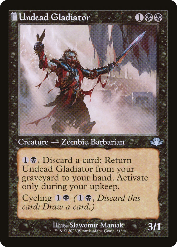 Image of Undead Gladiator (Retro Frame) (DMR-313) - Dominaria Remastered: (tombstone)