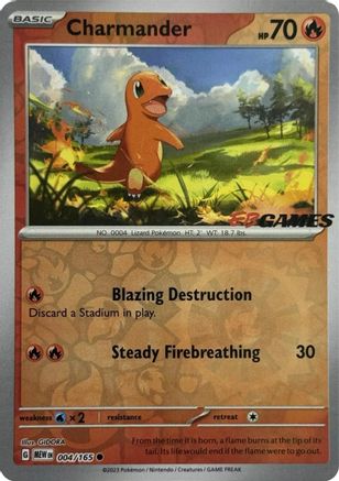 Image of Charmander 004/165  - Reverse Holofoil Miscellaneous Cards & Products - Promo