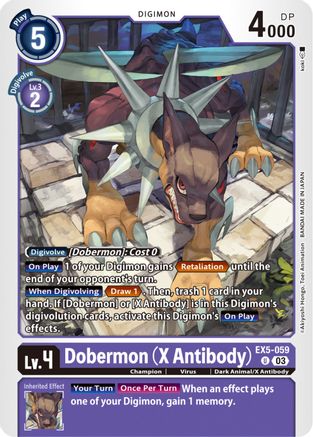 Image of Dobermon (X Antibody) (EX5-059) - Animal Colosseum