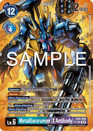 Image of MetalGarurumon (X Antibody) (3 Star Alternate Art) (EX5-026) - Animal Colosseum Foil